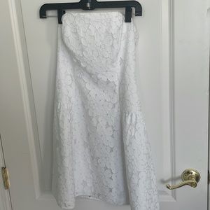 Lilly Pulitzer Strapless A Line Dress Resort White Size 2 Graduation / Summer